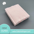 Tampons de coton carrés pressés en bord rose
